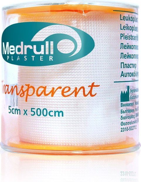 Лейкопластырь MEDICAL SUPPLIES Adhesive plaster 5 x 500cm `Transparent`